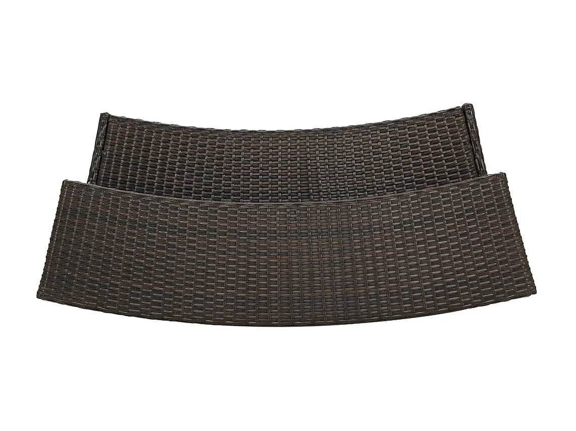 Ensemble de bar de jardin avec coussins 4 pcs Marron