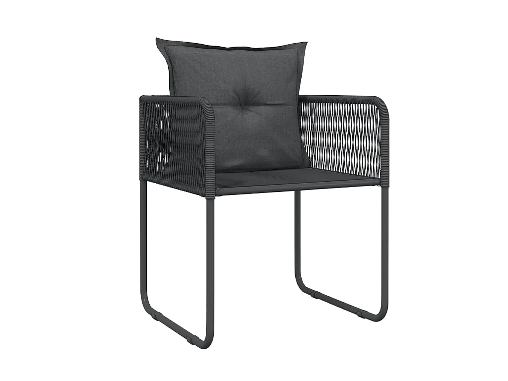 Ensemble de salle à manger de jardin 7 pcs Noir 37