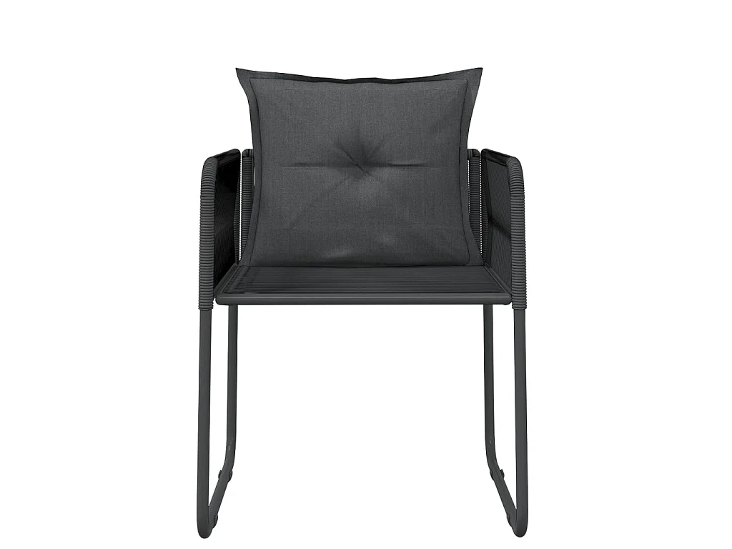 Ensemble de salle à manger de jardin 7 pcs Noir 37