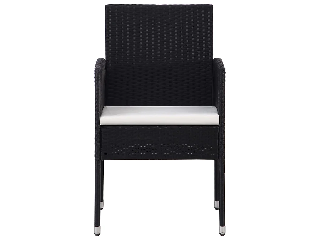 Ensemble de salle à manger de jardin 5 pcs Noir 69