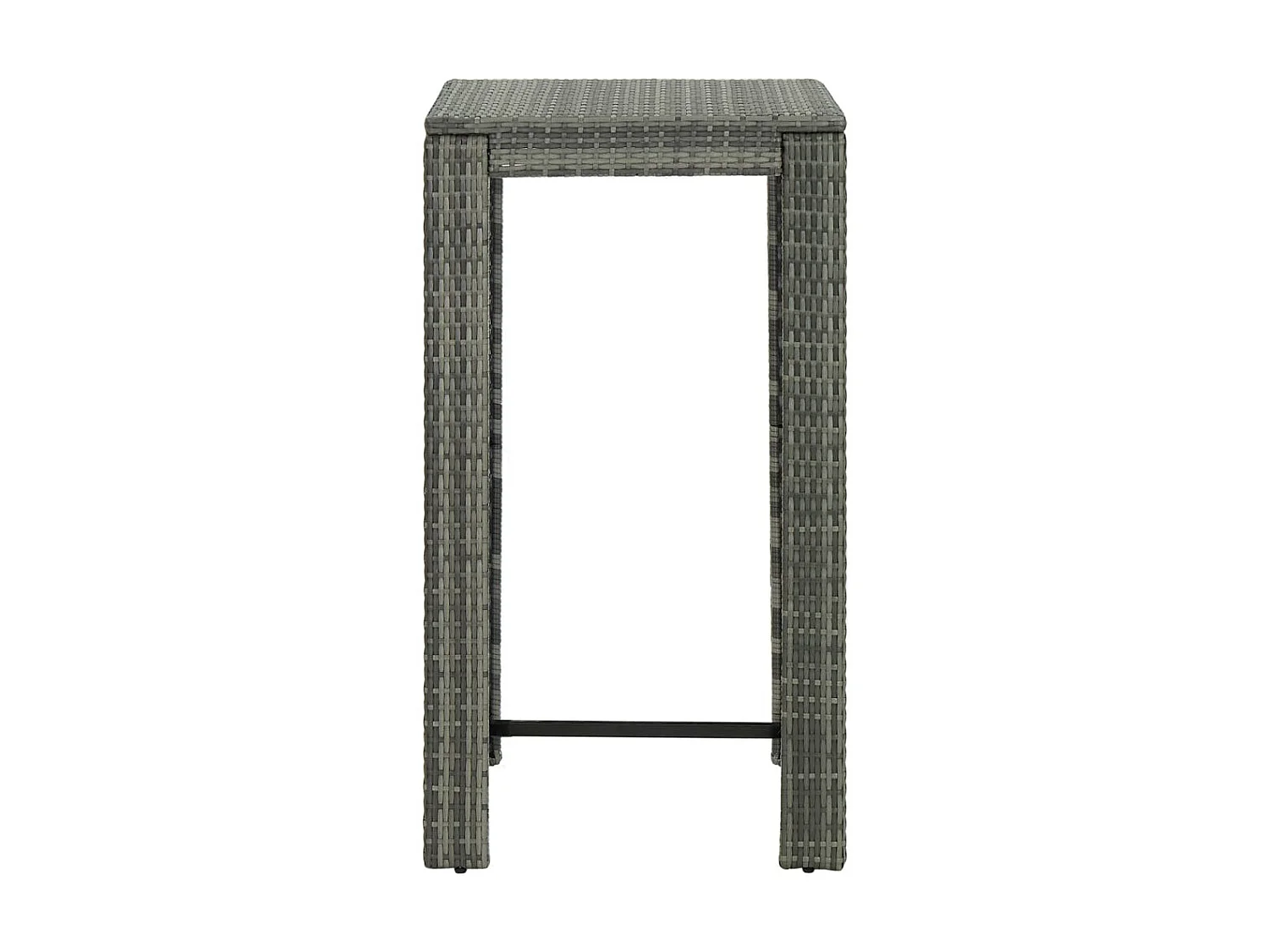 Jeu de bar de jardin 5 pcs avec accoudoirs Résine tressée Gris