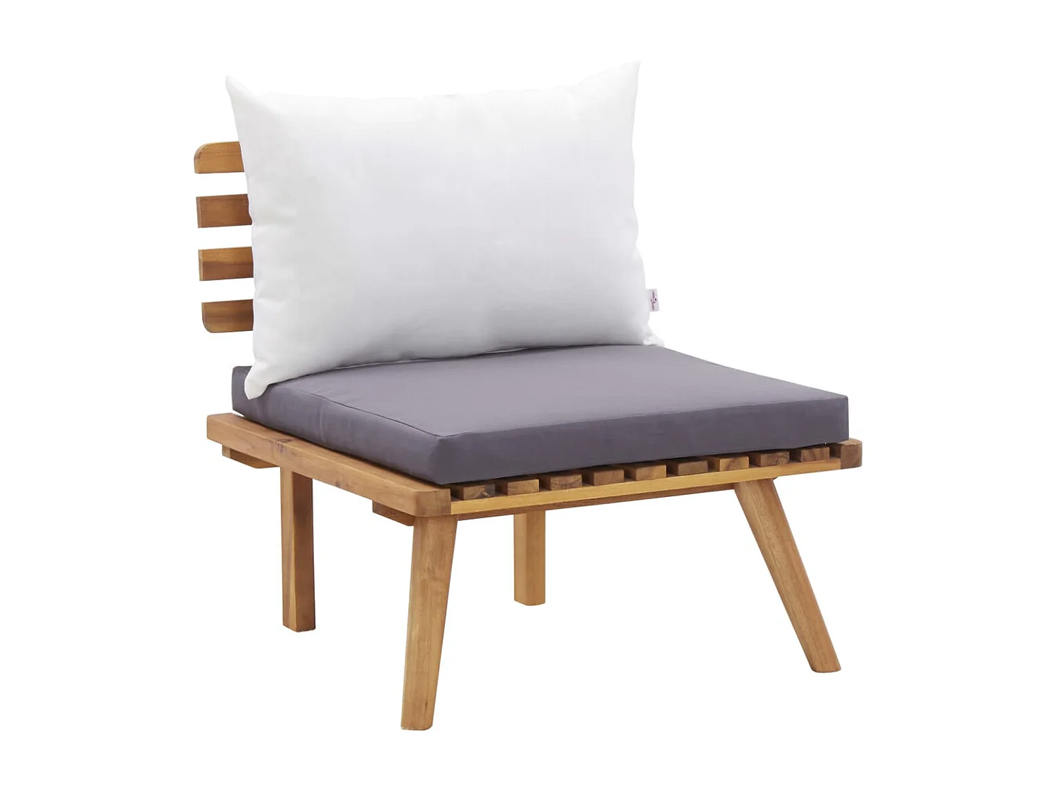 Salon de jardin 4 pcs avec coussins Bois d'acacia solide 3