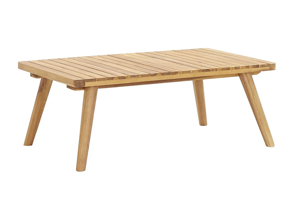 Salon de jardin 4 pcs avec coussins Bois d'acacia solide 3