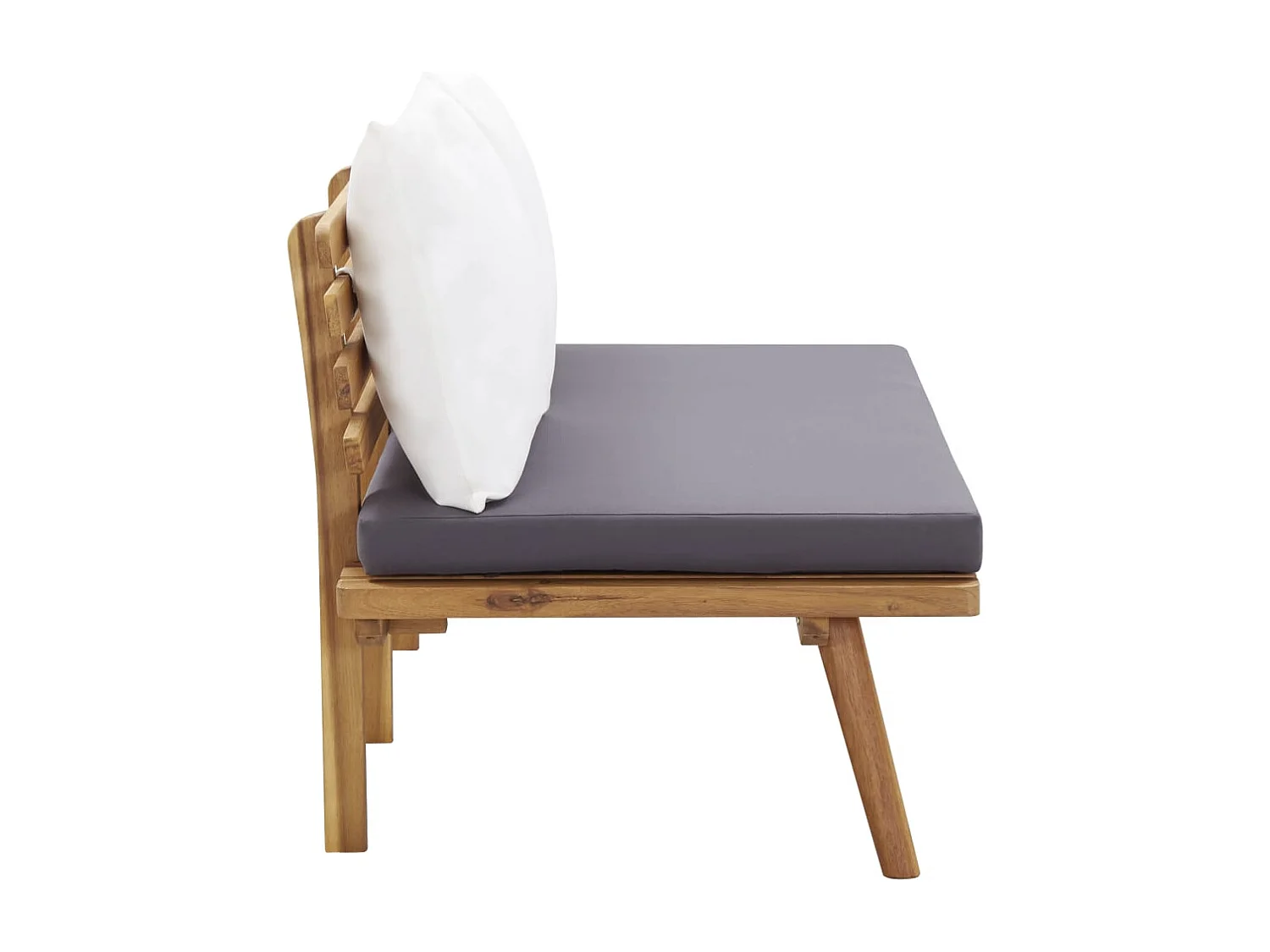 Salon de jardin 4 pcs avec coussins Bois d'acacia solide 3