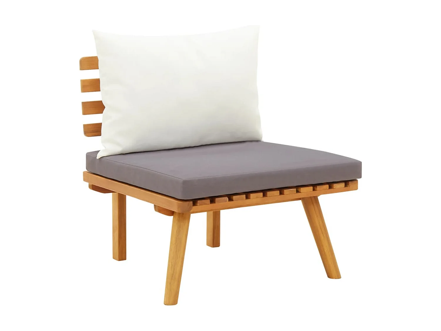 Salon de jardin 5 pcs avec coussins Bois d'acacia solide 10