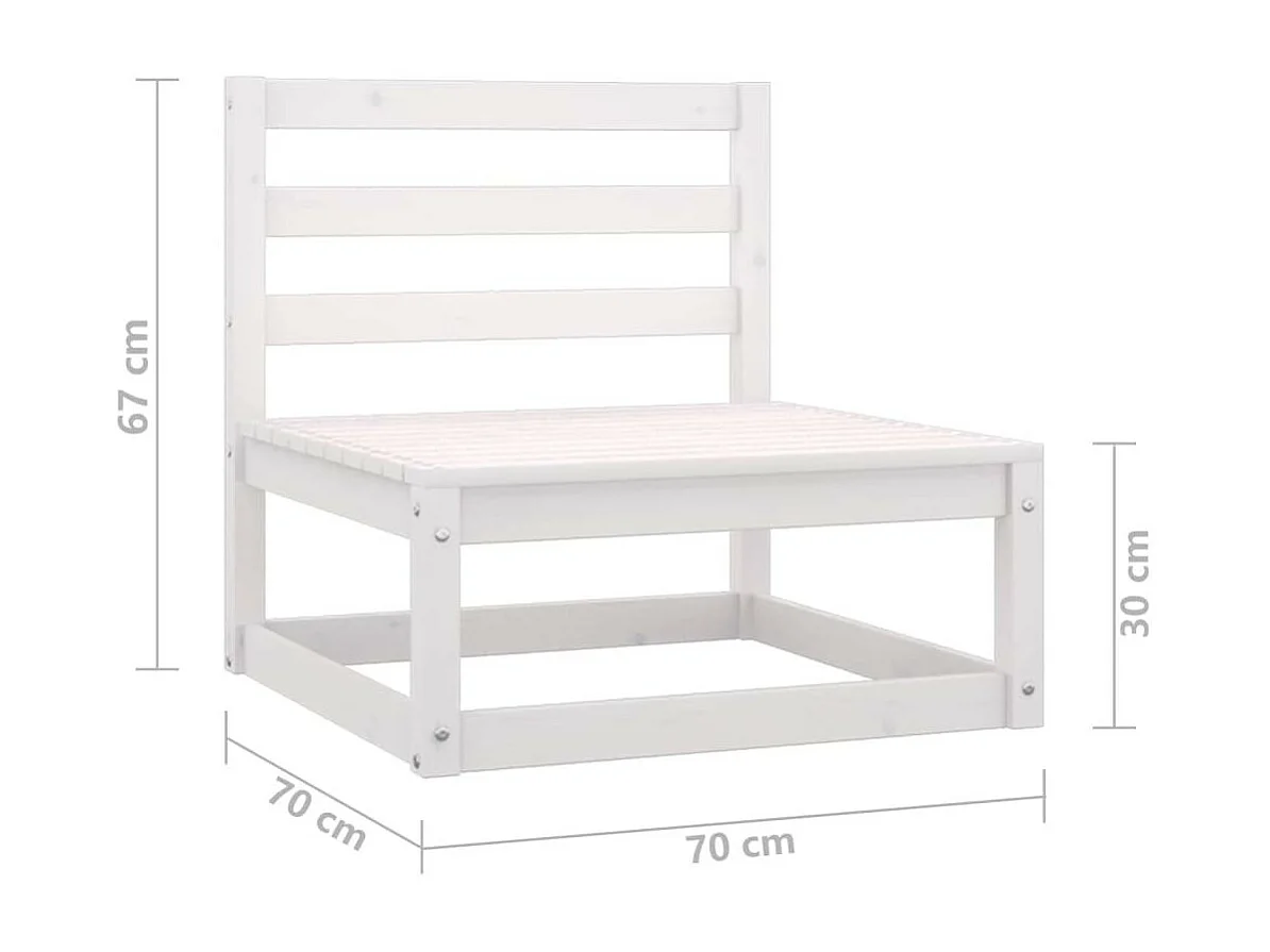 Salon de jardin 5 pcs avec coussins Bois de pin massif 12