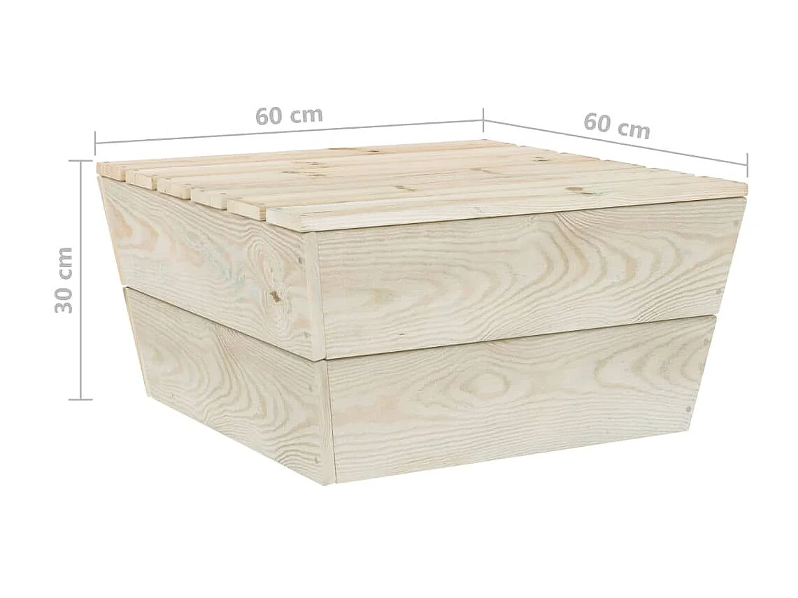 Salon de jardin palette 3 pcs Bois d'épicéa imprégné