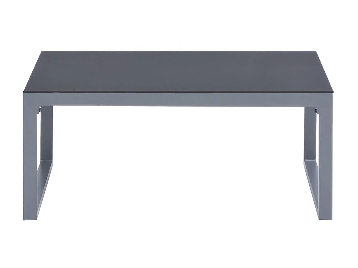 Salon de jardin 3 pcs et coussins Aluminium Noir