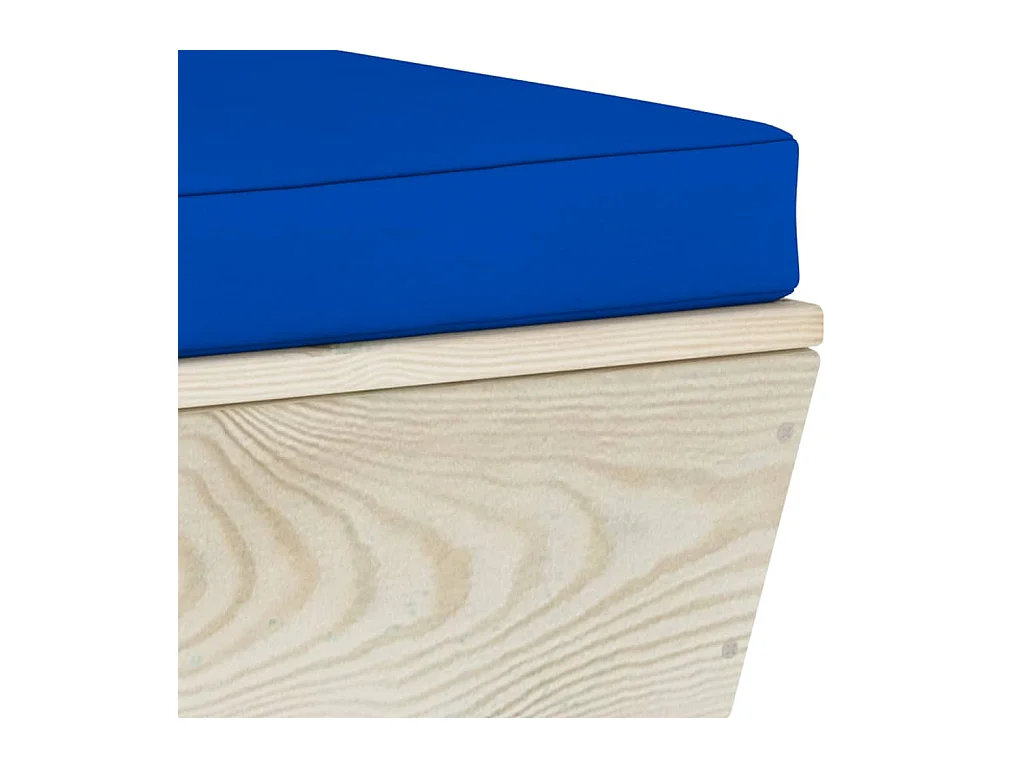 Salon de jardin palette 6 pcs avec coussins Épicéa imprégné 22