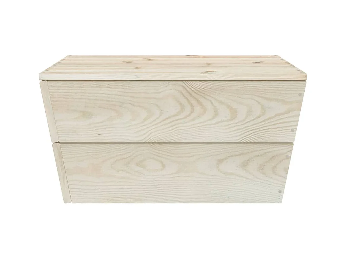 Salon de jardin palette 6 pcs avec coussins Épicéa imprégné 22