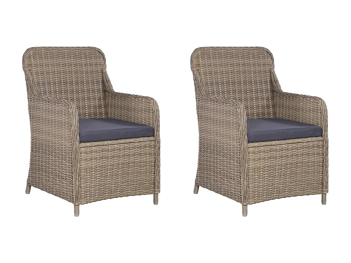 Ensemble de salle à manger de jardin 3 pcs Marron 16