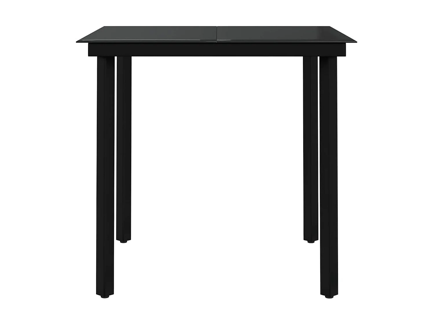 Ensemble de salle à manger d'extérieur 3 pcs Noir