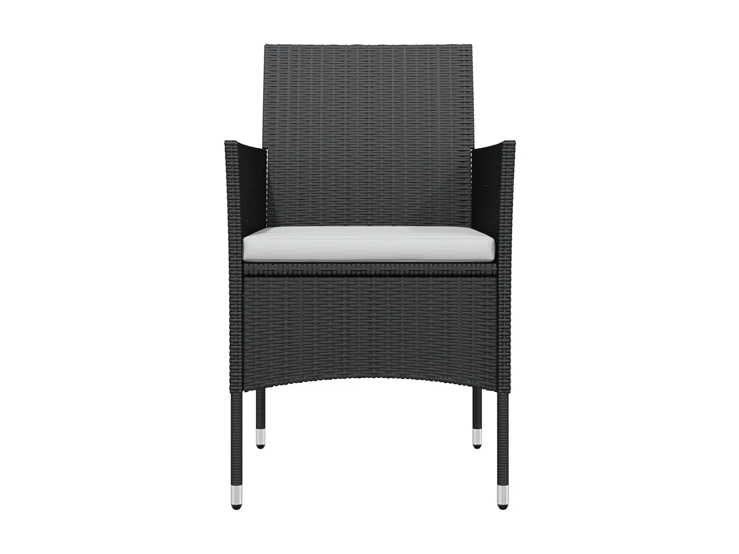 Ensemble de salle à manger de jardin avec coussins 7 pcs Noir 16