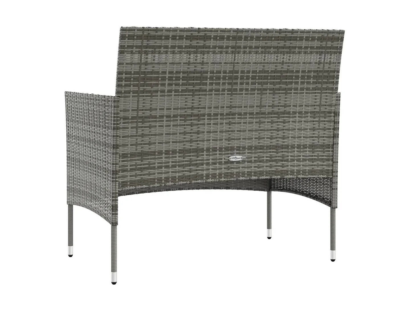 Salon de jardin 16 pcs avec coussins Résine tressée Gris