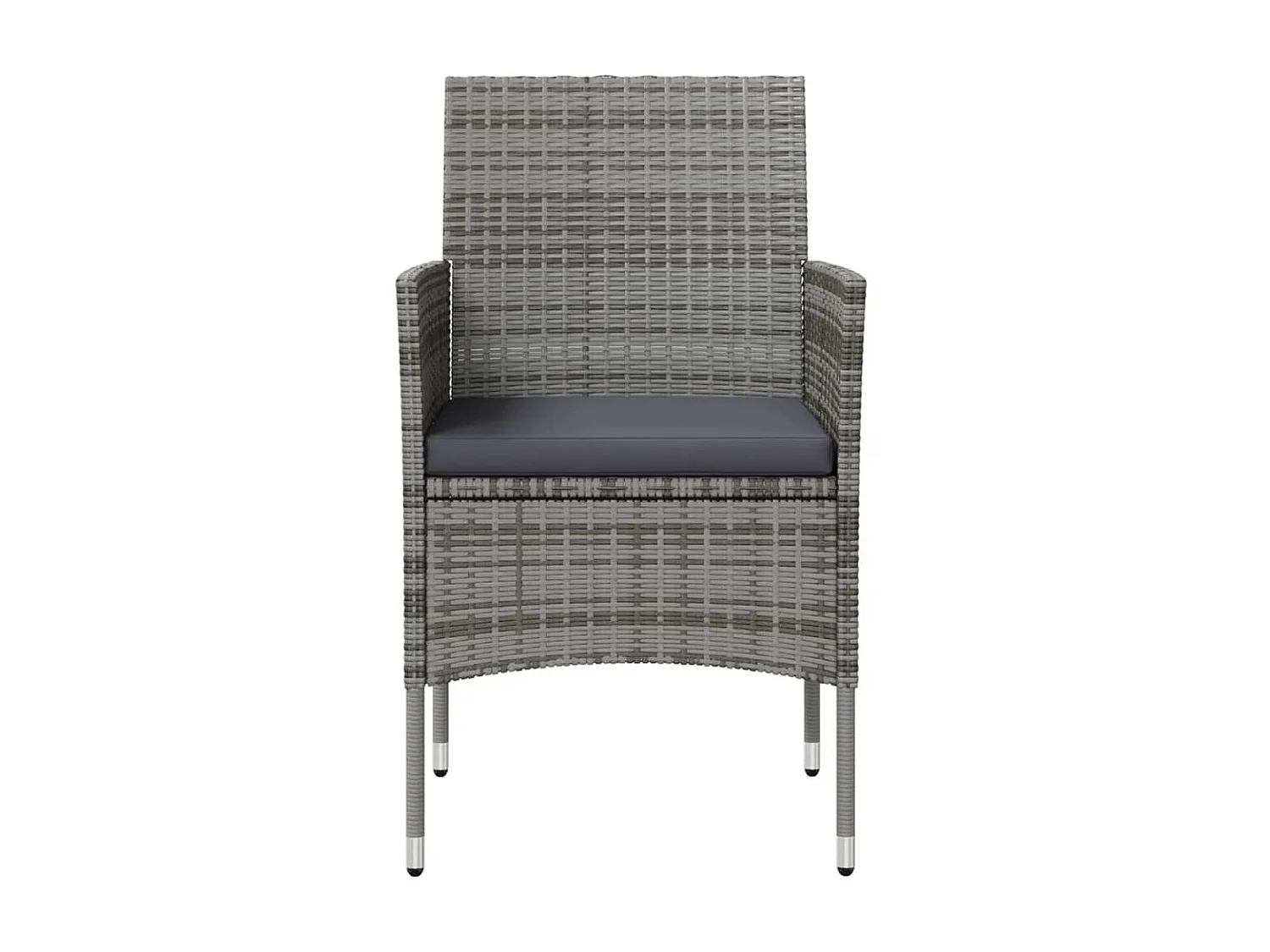 Salon de jardin 16 pcs avec coussins Résine tressée Gris