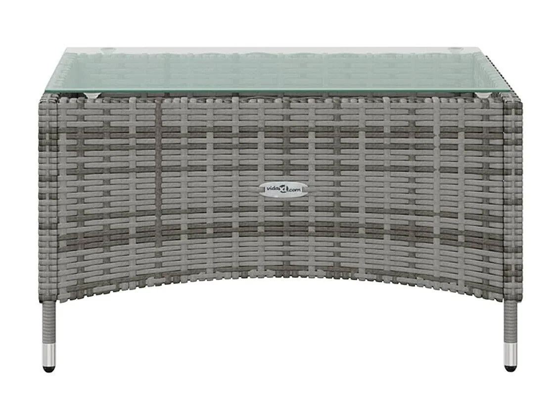 Salon de jardin 16 pcs avec coussins Résine tressée Gris