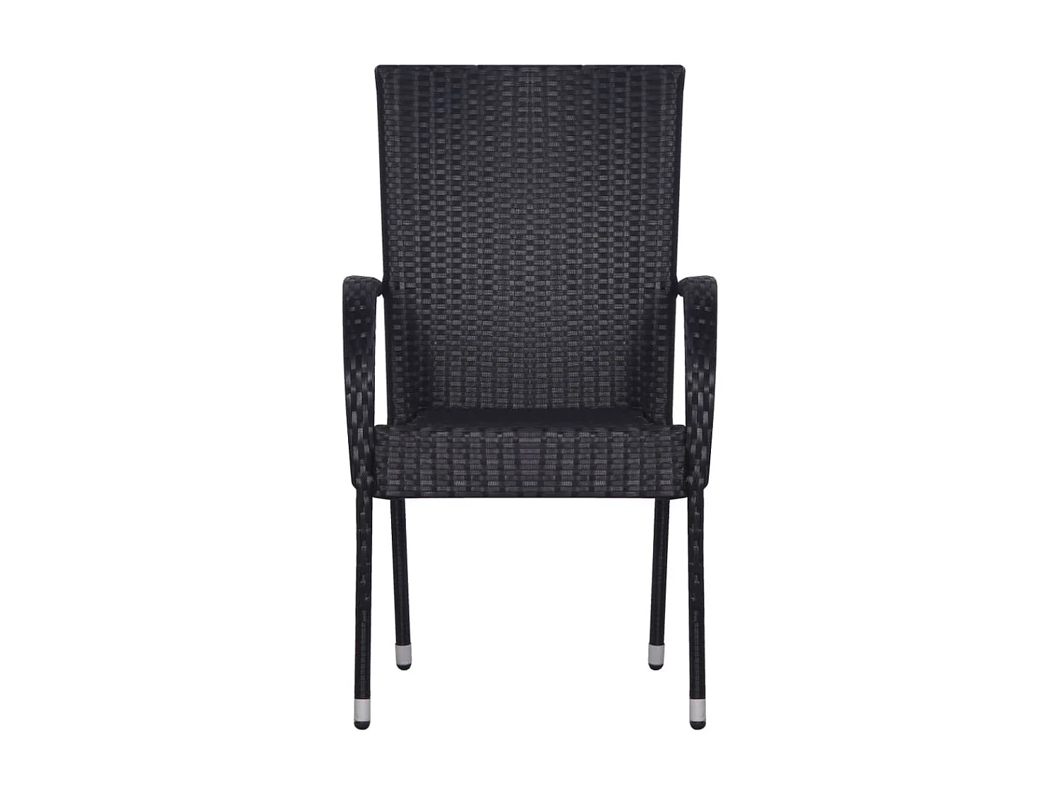 Ensemble de salle à manger de jardin 5 pcs Résine tressée Noir 8