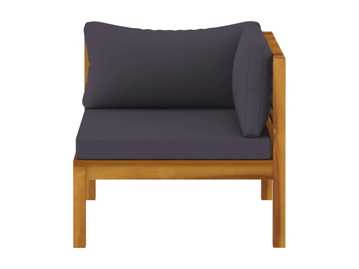 Canapé de jardin à 2 places avec coussin Bois d'acacia massif