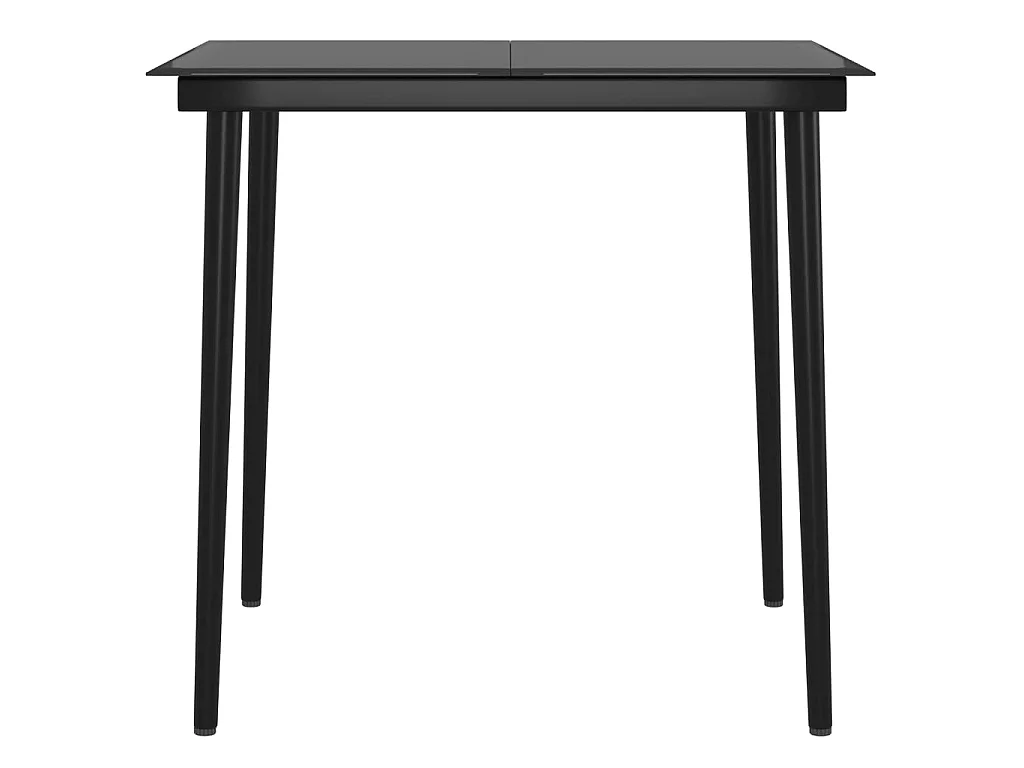 Mobilier de salle à manger de jardin coussins 5 pcs Marron-noir