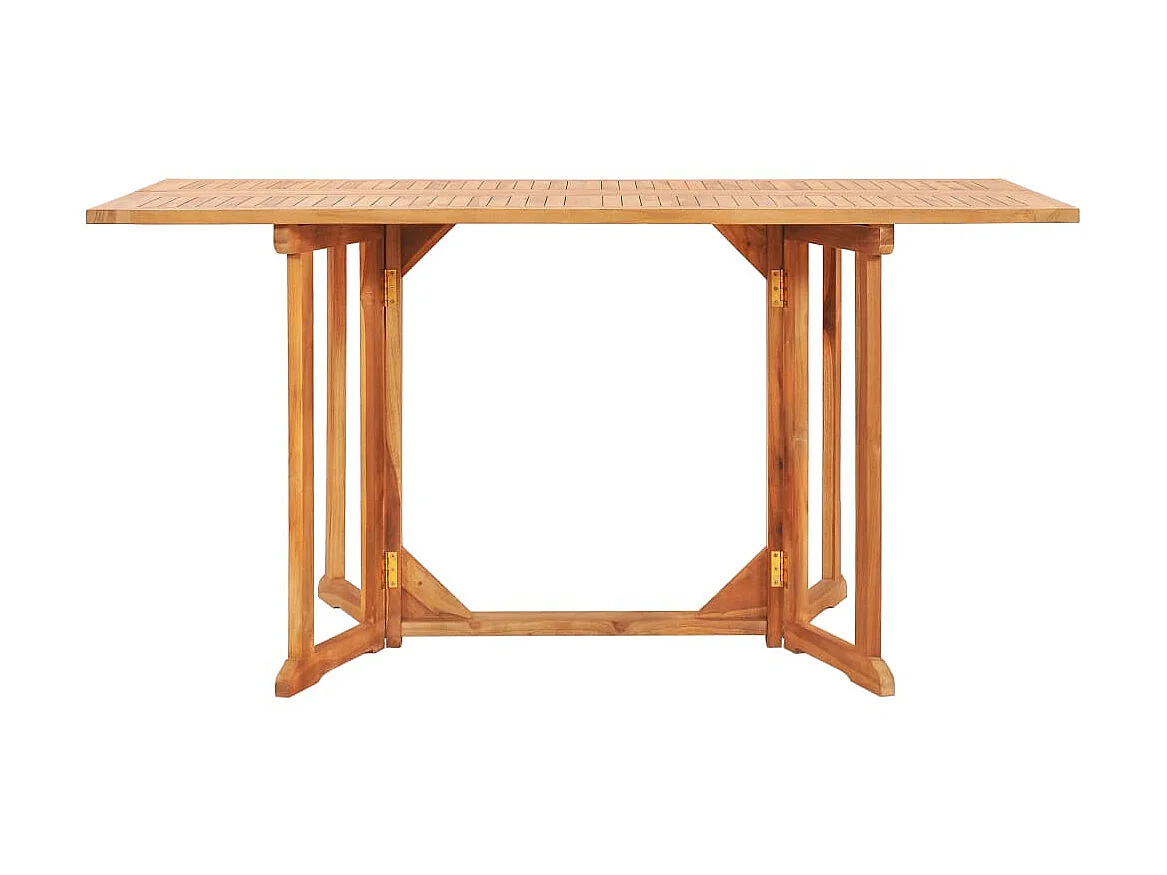 Mobilier à dîner d'extérieur pliable 7 pcs Bois solide de teck 9