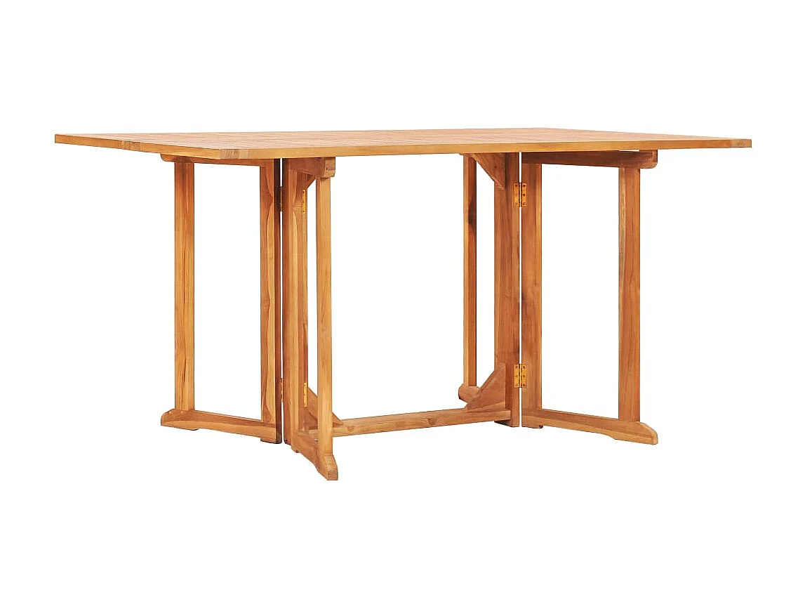 Mobilier à dîner d'extérieur pliable 7 pcs Bois solide de teck 9