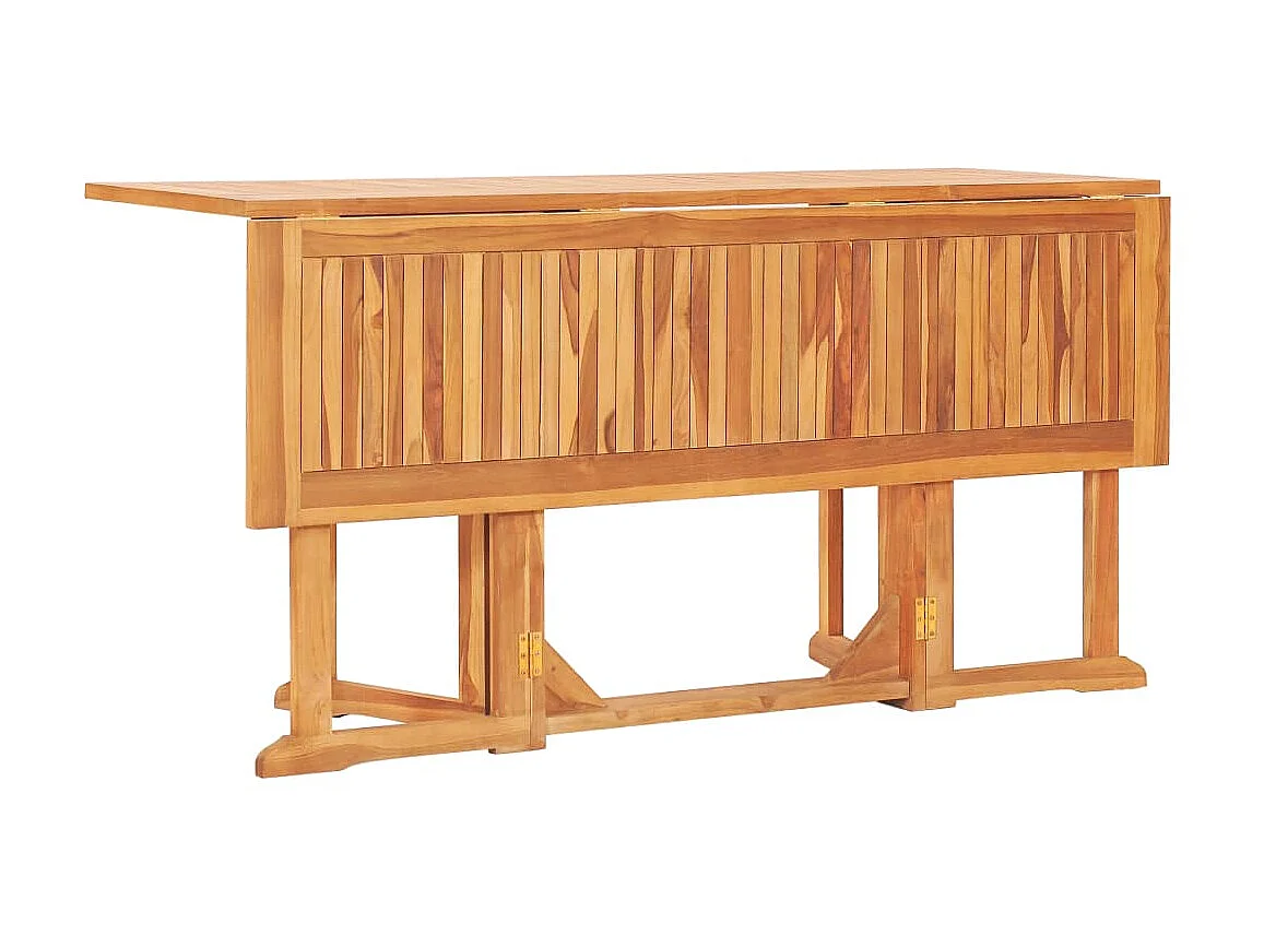 Mobilier à dîner d'extérieur pliable 7 pcs Bois solide de teck 9