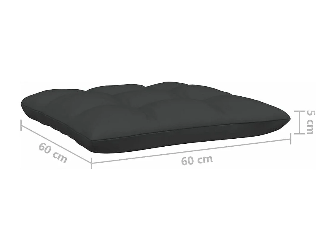 Salon de jardin 6 pcs avec coussins anthracite Bois de pin