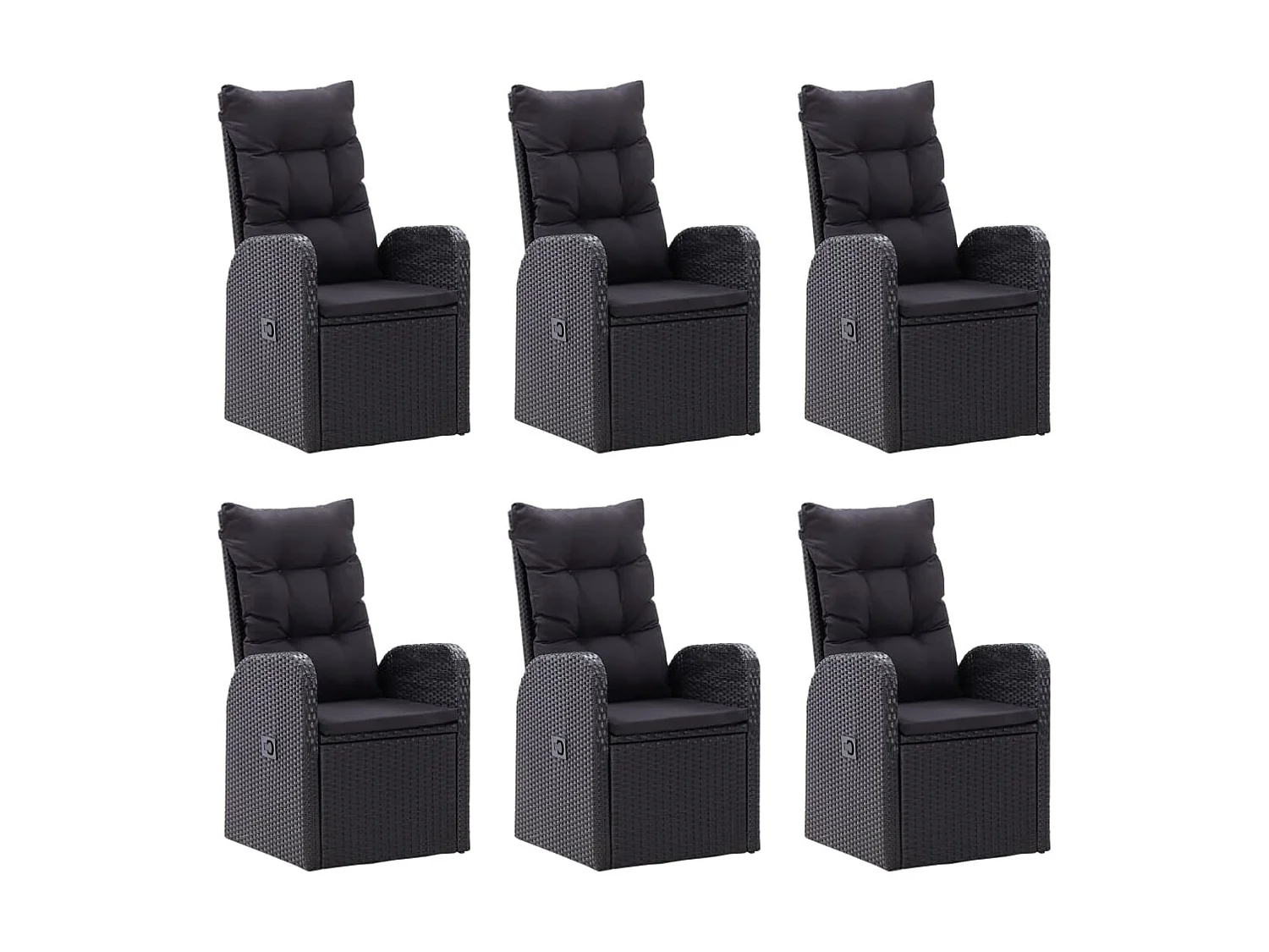 Ensemble de salle à manger de jardin 7 pcs Noir 60