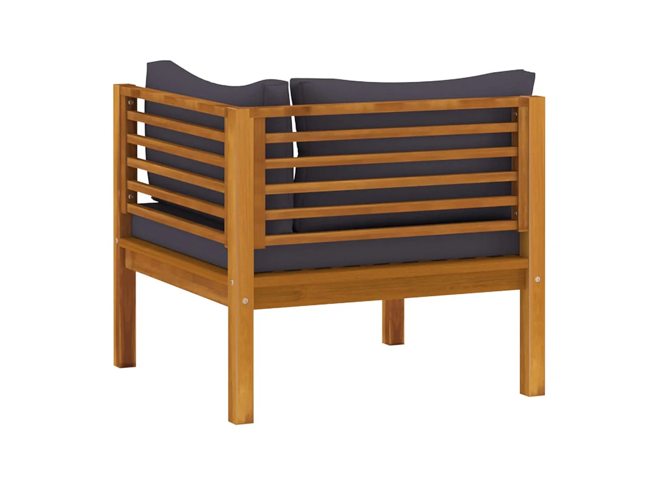 Salon de jardin 7 pcs avec coussin Bois d'acacia solide 10