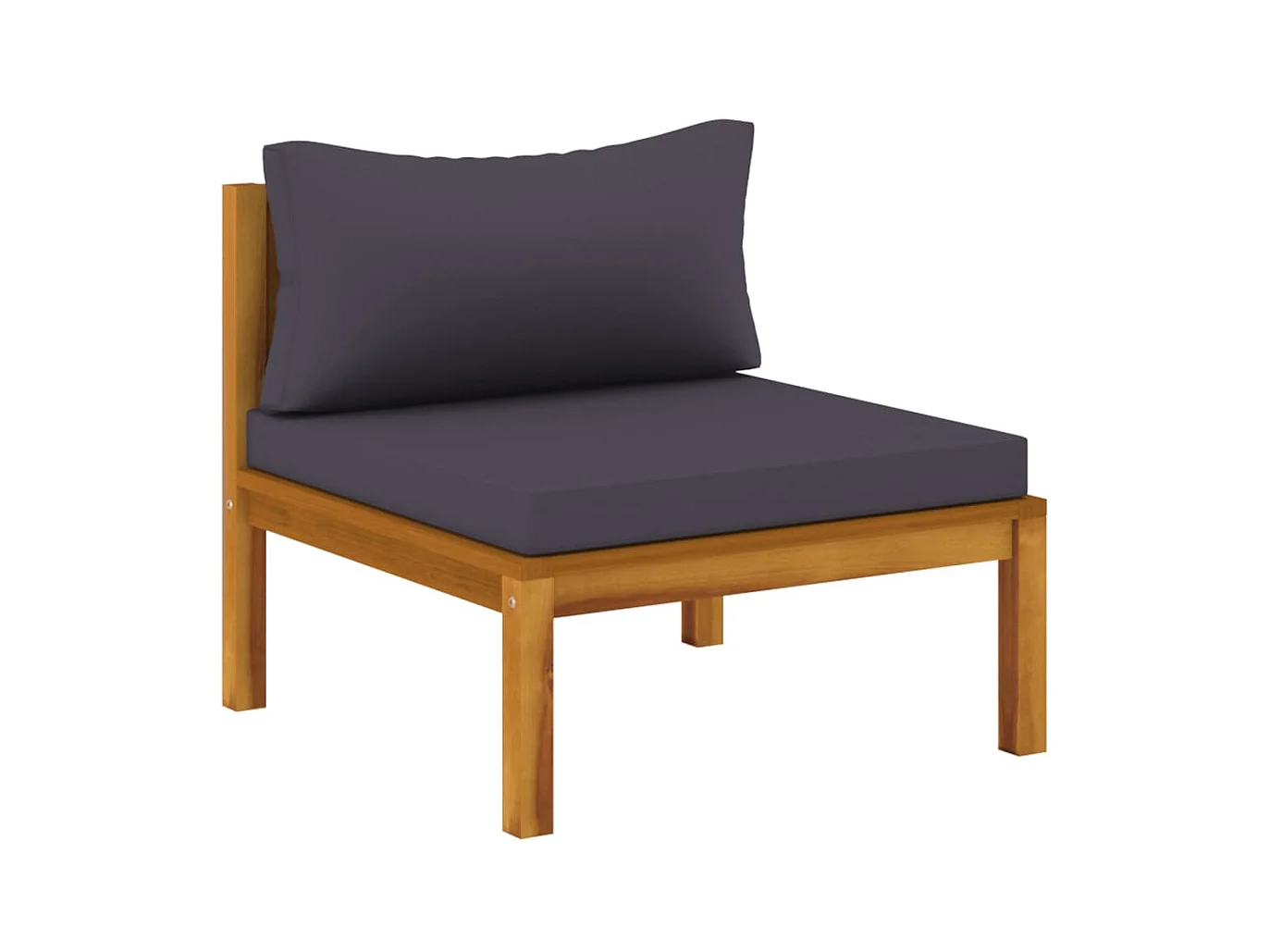 Salon de jardin 7 pcs avec coussin Bois d'acacia solide 10