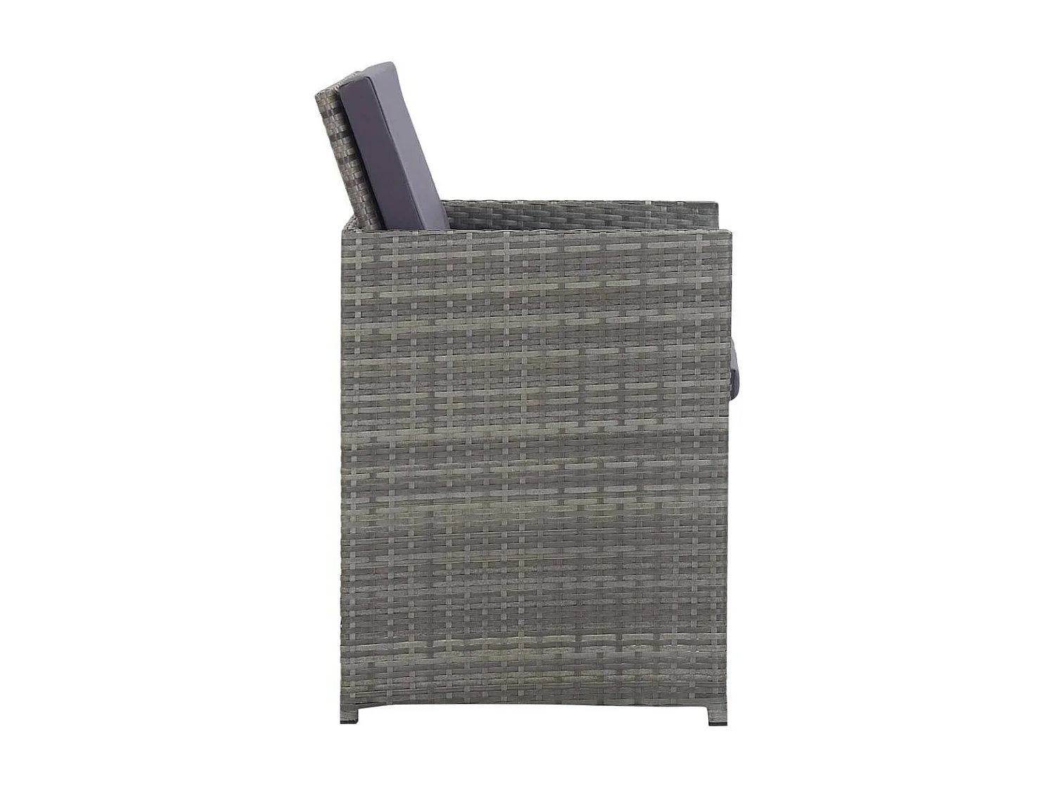 Salon de jardin 9 pcs avec coussins Résine tressée Anthracite 3