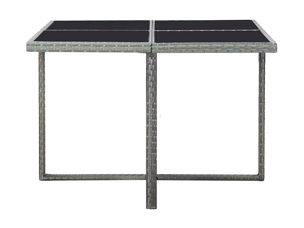 Salon de jardin 9 pcs avec coussins Résine tressée Anthracite 3