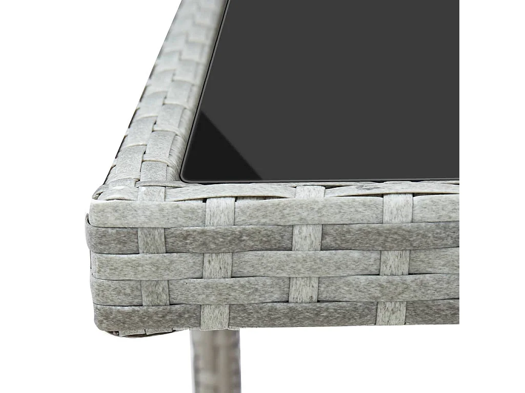 Salon de jardin 9 pcs avec coussins Résine tressée Anthracite 3