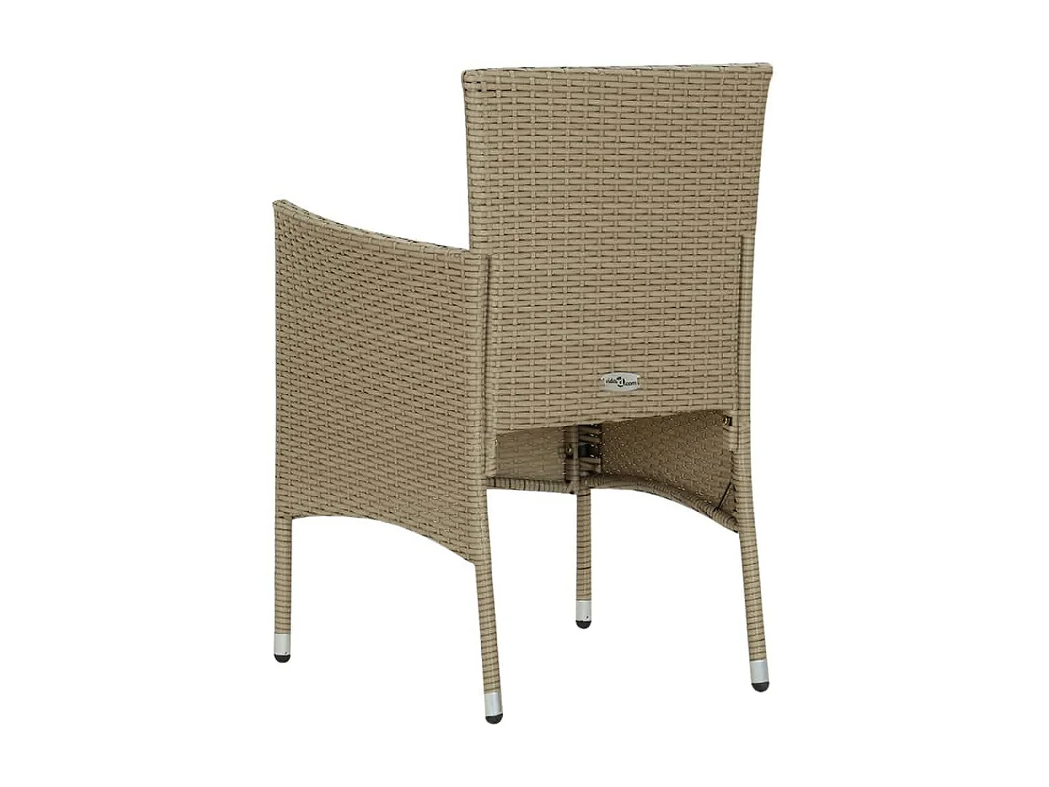 Meubles à dîner de jardin et coussins 7 pcs Poly rotin Beige