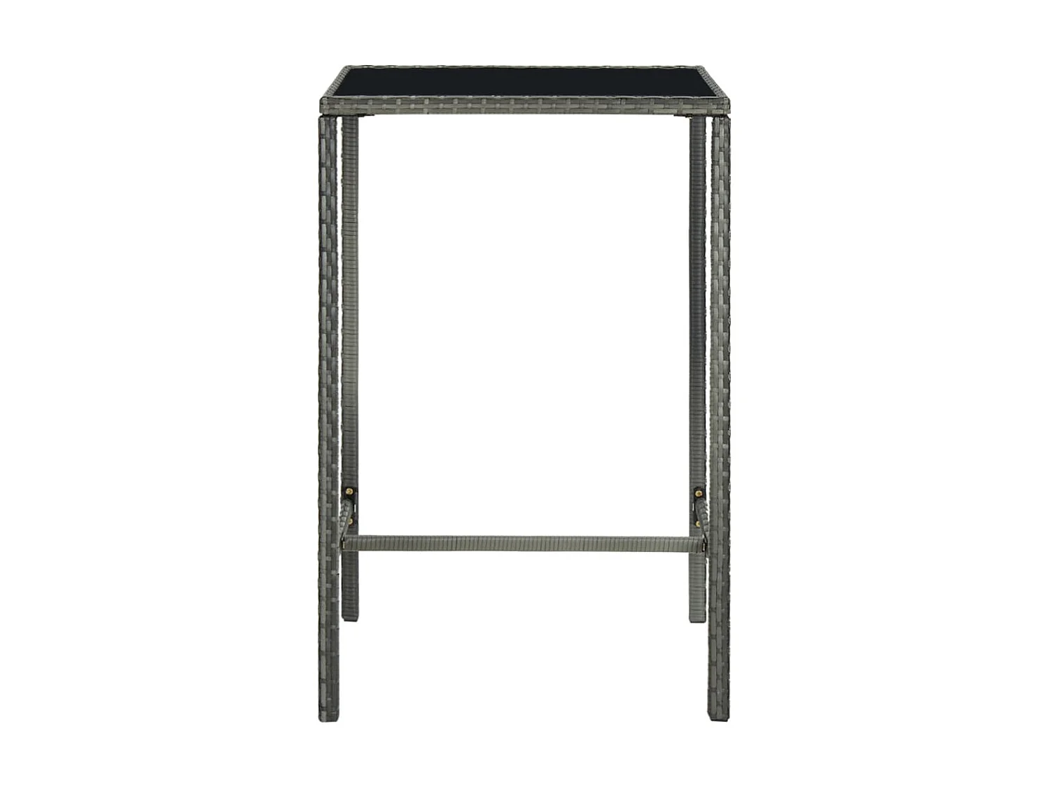 Ensemble de bar de jardin 5 pcs et coussins Résine tressée Gris 8