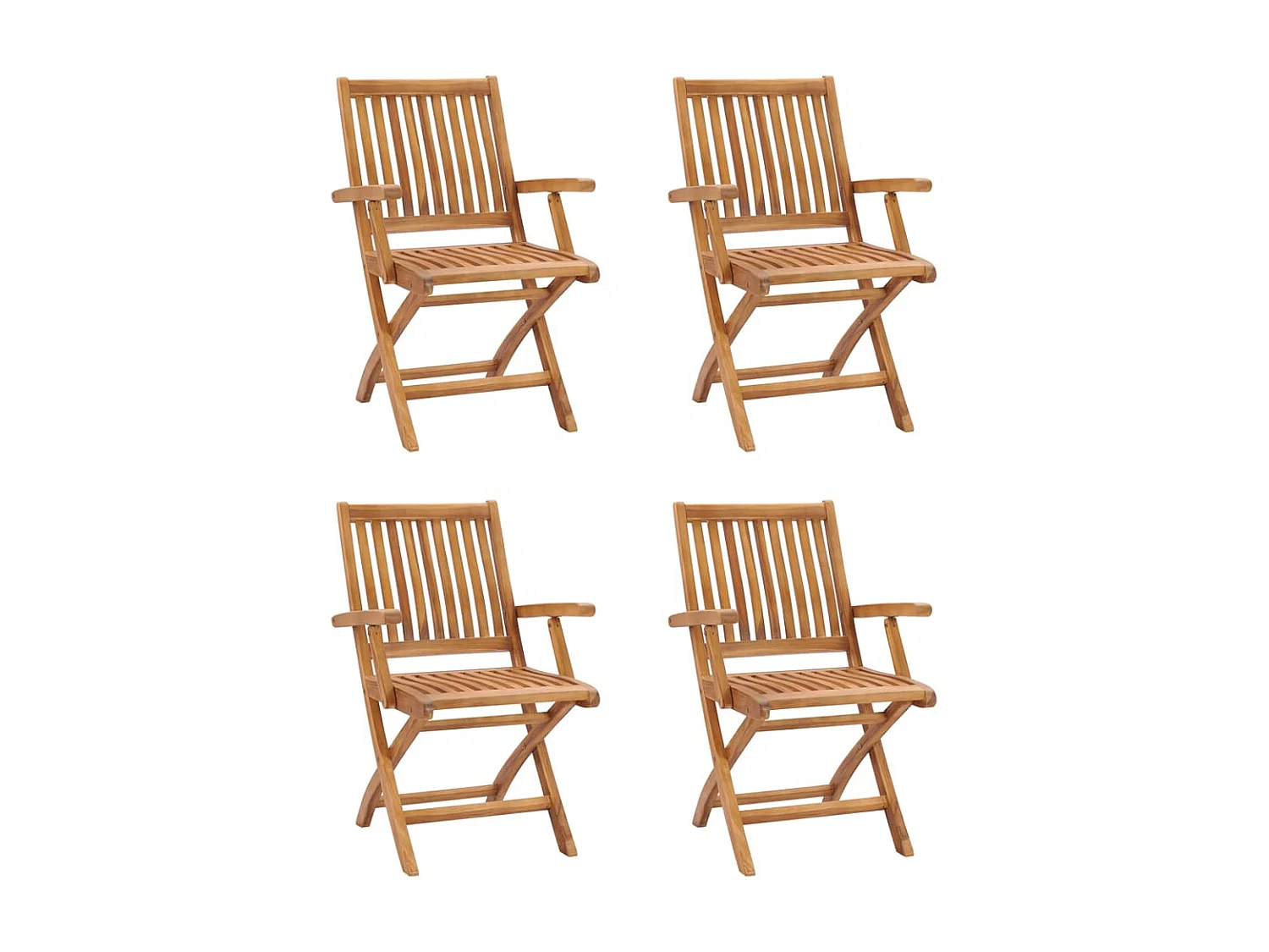 Ensemble de salle à manger de jardin 5 pcs Bois de teck massif 10