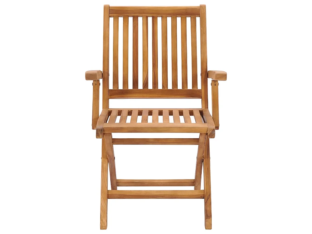 Ensemble de salle à manger de jardin 5 pcs Bois de teck massif 10