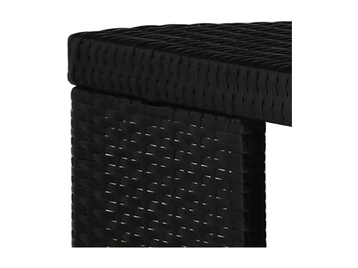 Meuble de bar de jardin 5 pcs et coussins Résine tressée Noir 2