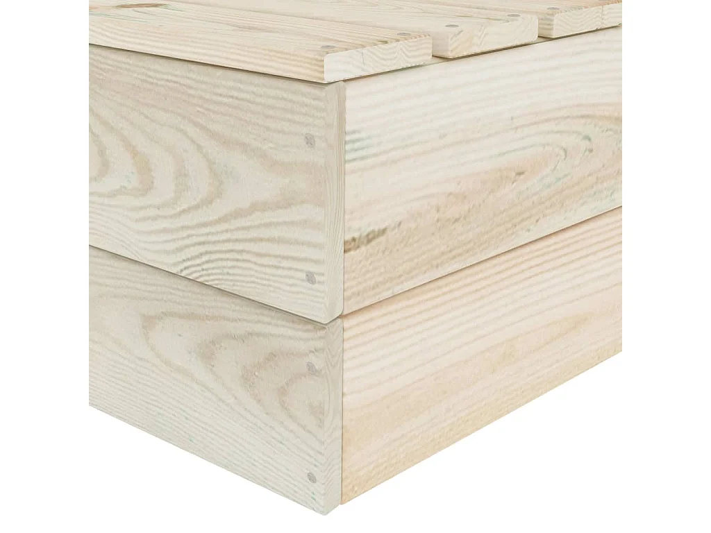 Salon de jardin palette 5 pcs Bois d'épicéa imprégné 3