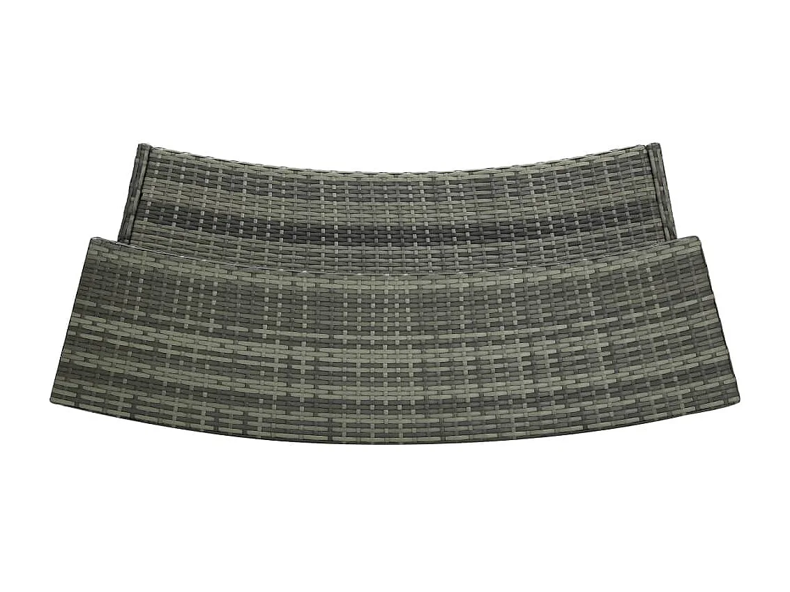 Ensemble de bar de jardin avec coussins 4 pcs Gris