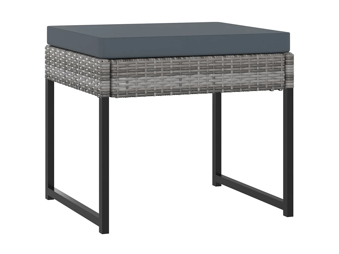 Salon de jardin 11 pcs avec coussins Résine tressée Gris 14