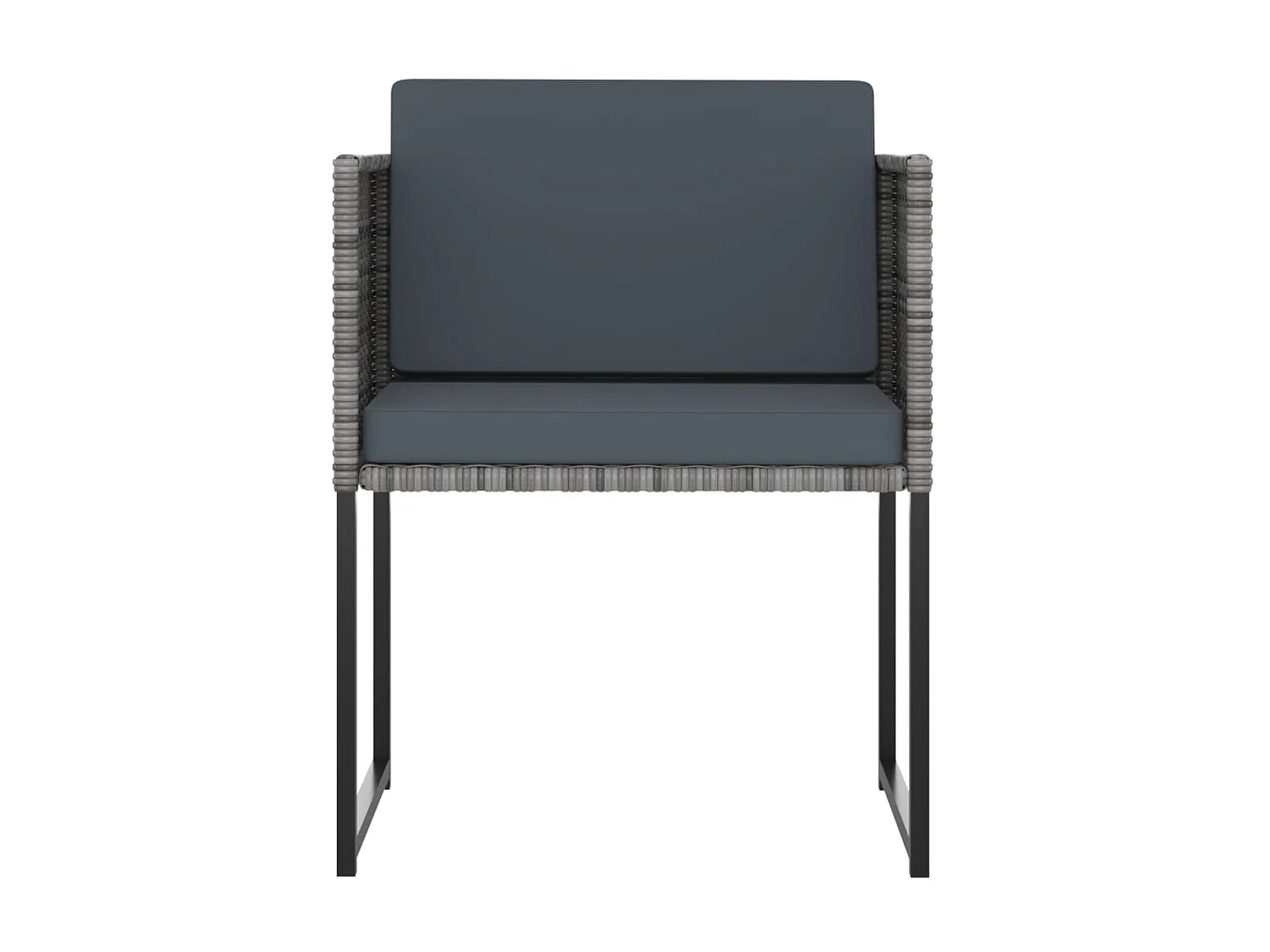 Salon de jardin 11 pcs avec coussins Résine tressée Gris 14