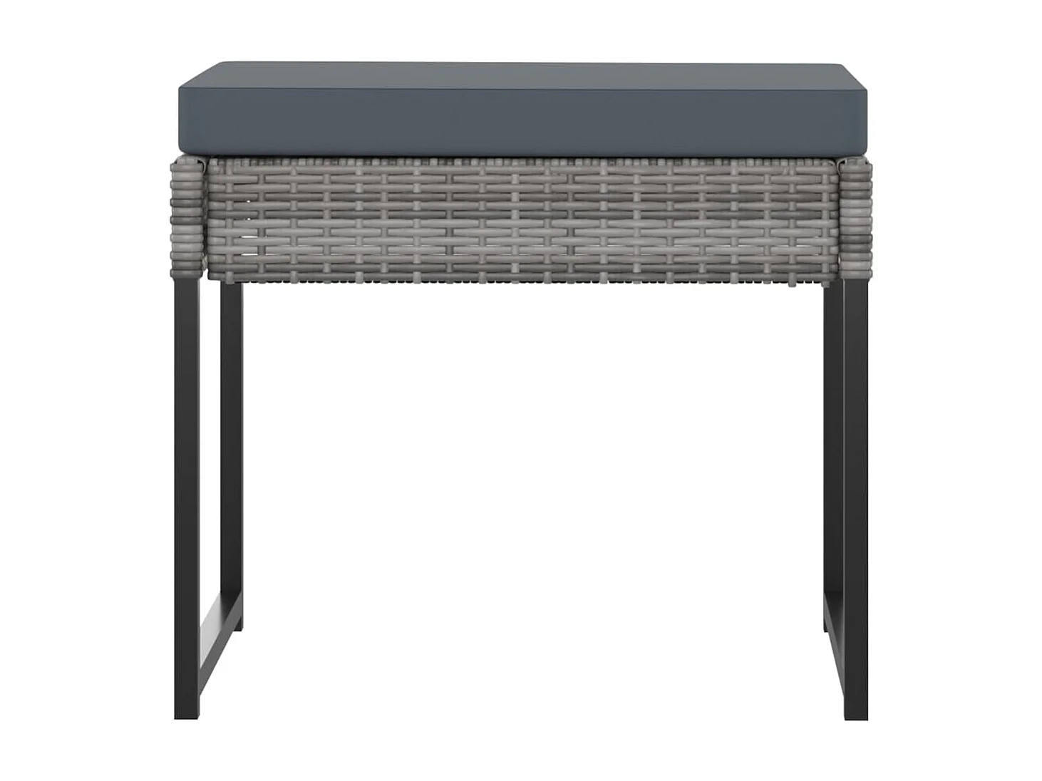 Salon de jardin 11 pcs avec coussins Résine tressée Gris 14