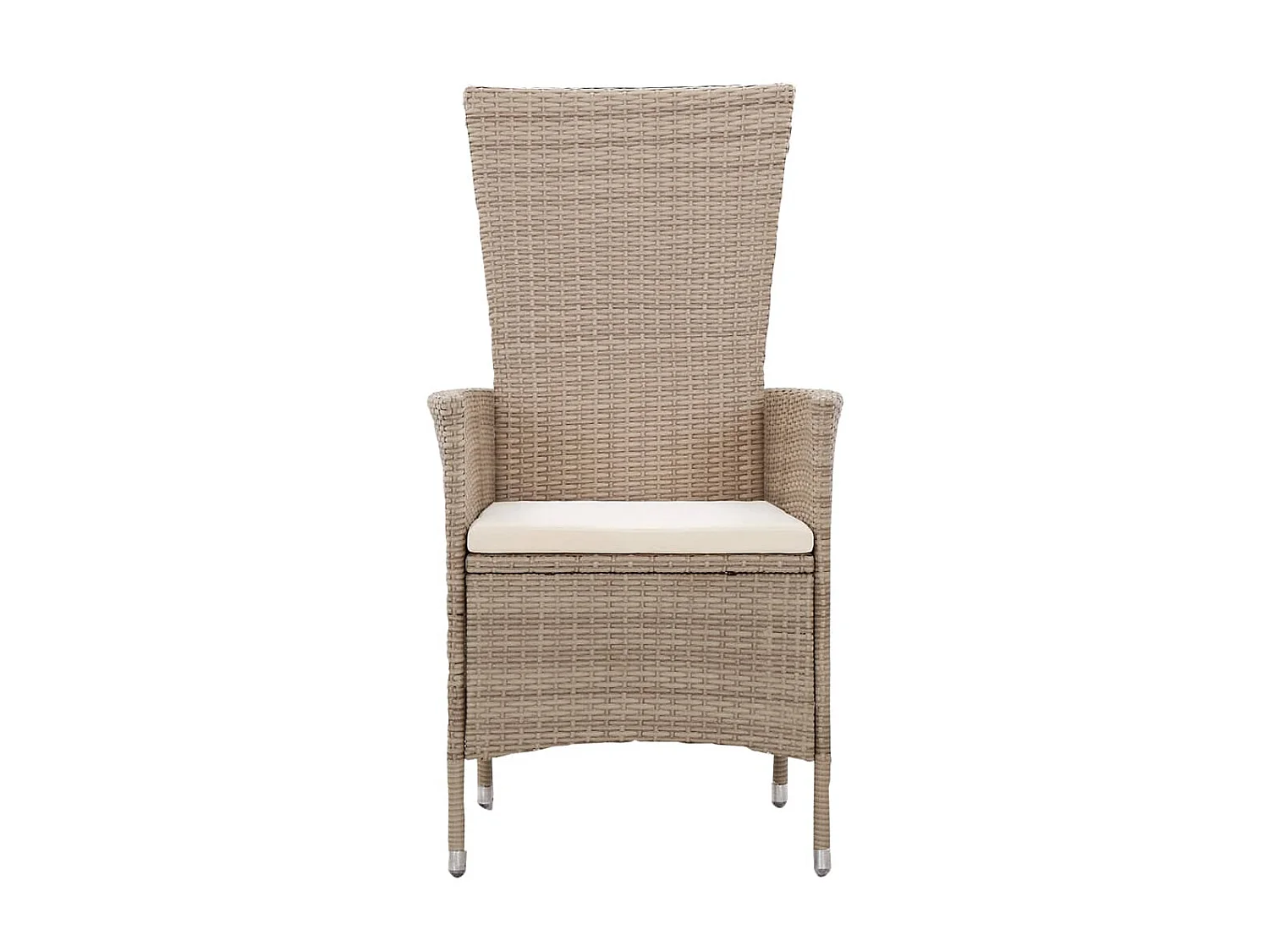 Ensemble de salle à manger de jardin avec coussins 5 pcs Beige 2