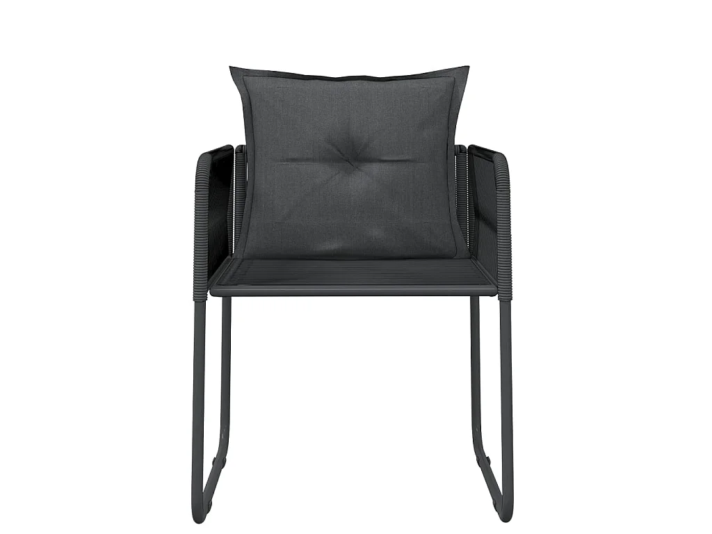 Ensemble de salle à manger de jardin 7 pcs Noir 18