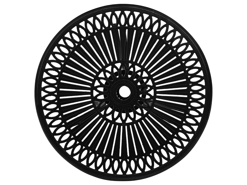 Ensemble de bistro 3 pcs Aluminium coulé Noir