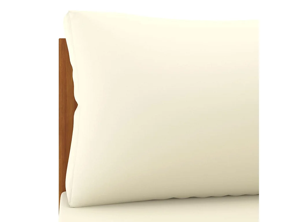 Canapé de jardin 2 places et coussin crème Bois d'acacia massif