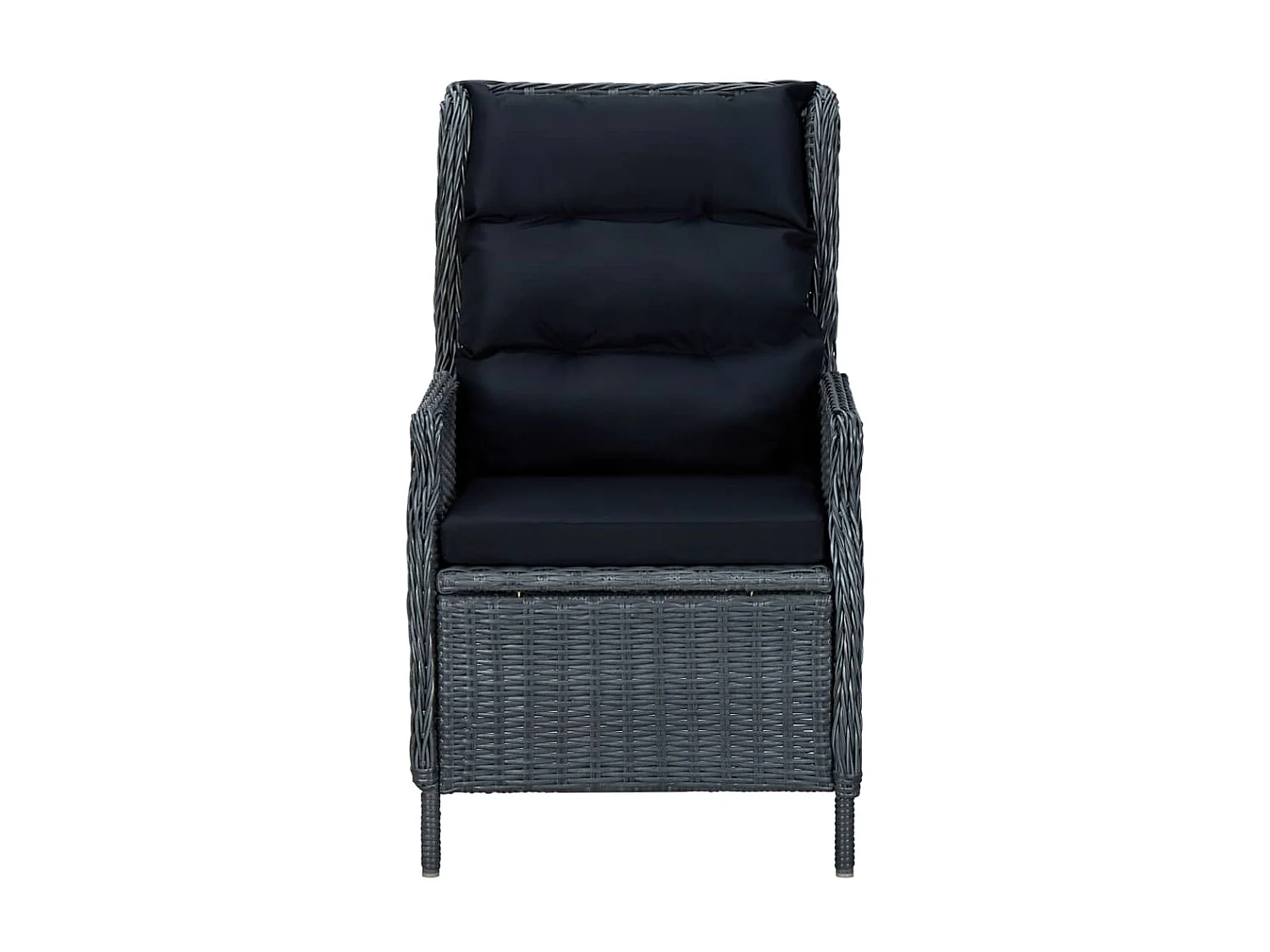 Ensemble de salle à manger de jardin 7 pcs Gris foncé 2