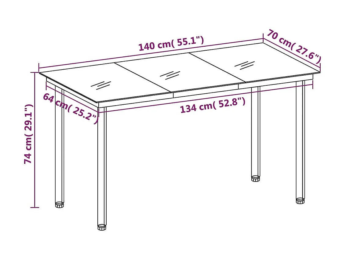 Ensemble de salle à manger de jardin 7 pcs Gris foncé 2