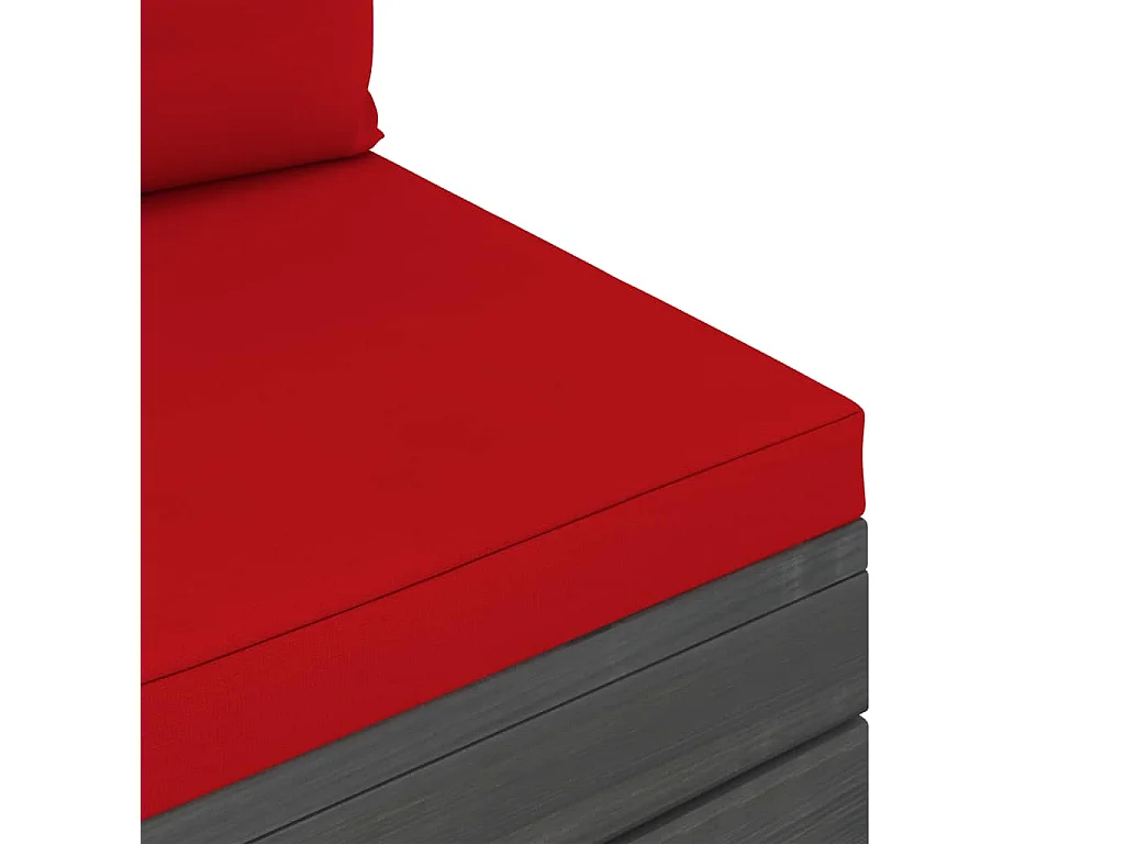 Salon palette de jardin 2 pcs avec coussins Bois de pin massif 16